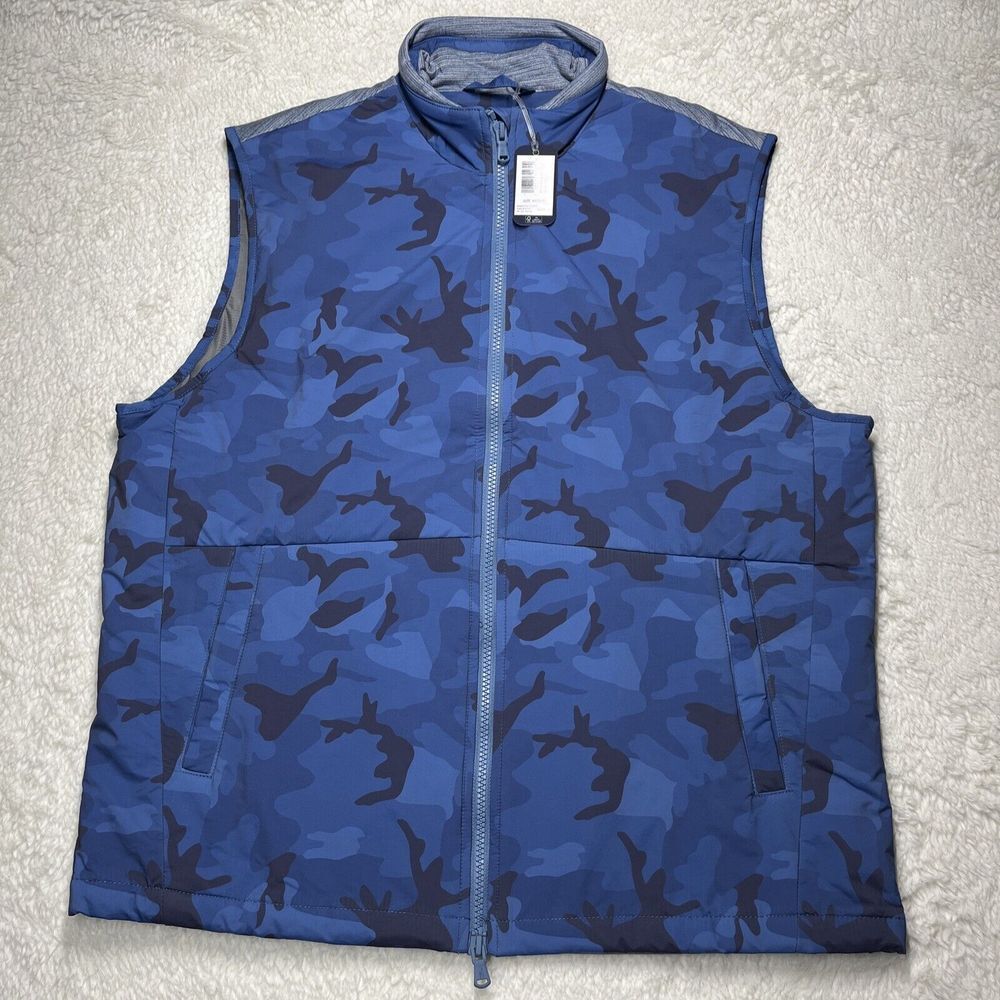 johnnie-O Leroy Performance Mixed Media Camo Vest‎ Monsoon Men's Size M